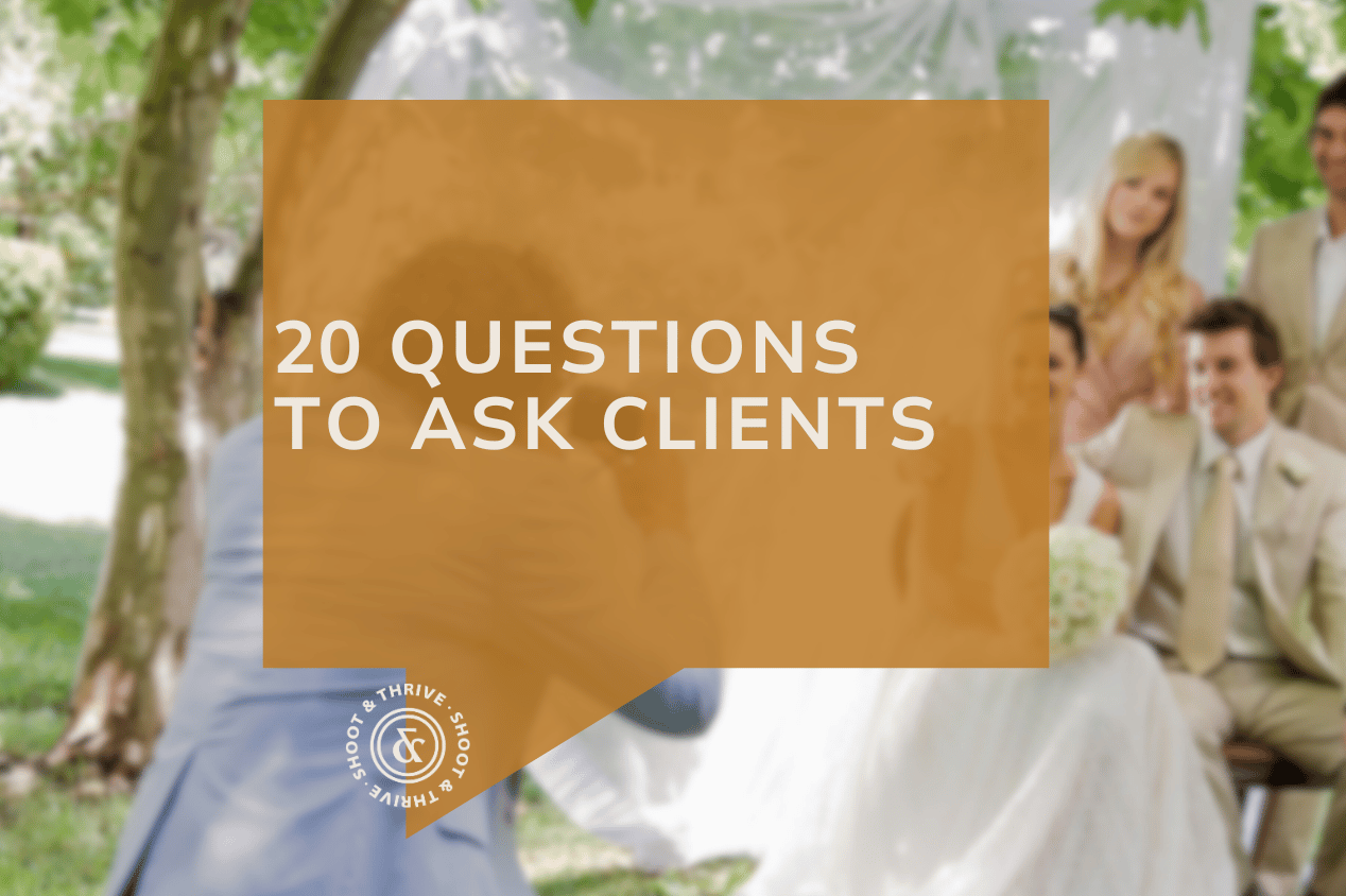 20 questions to ask photography clients