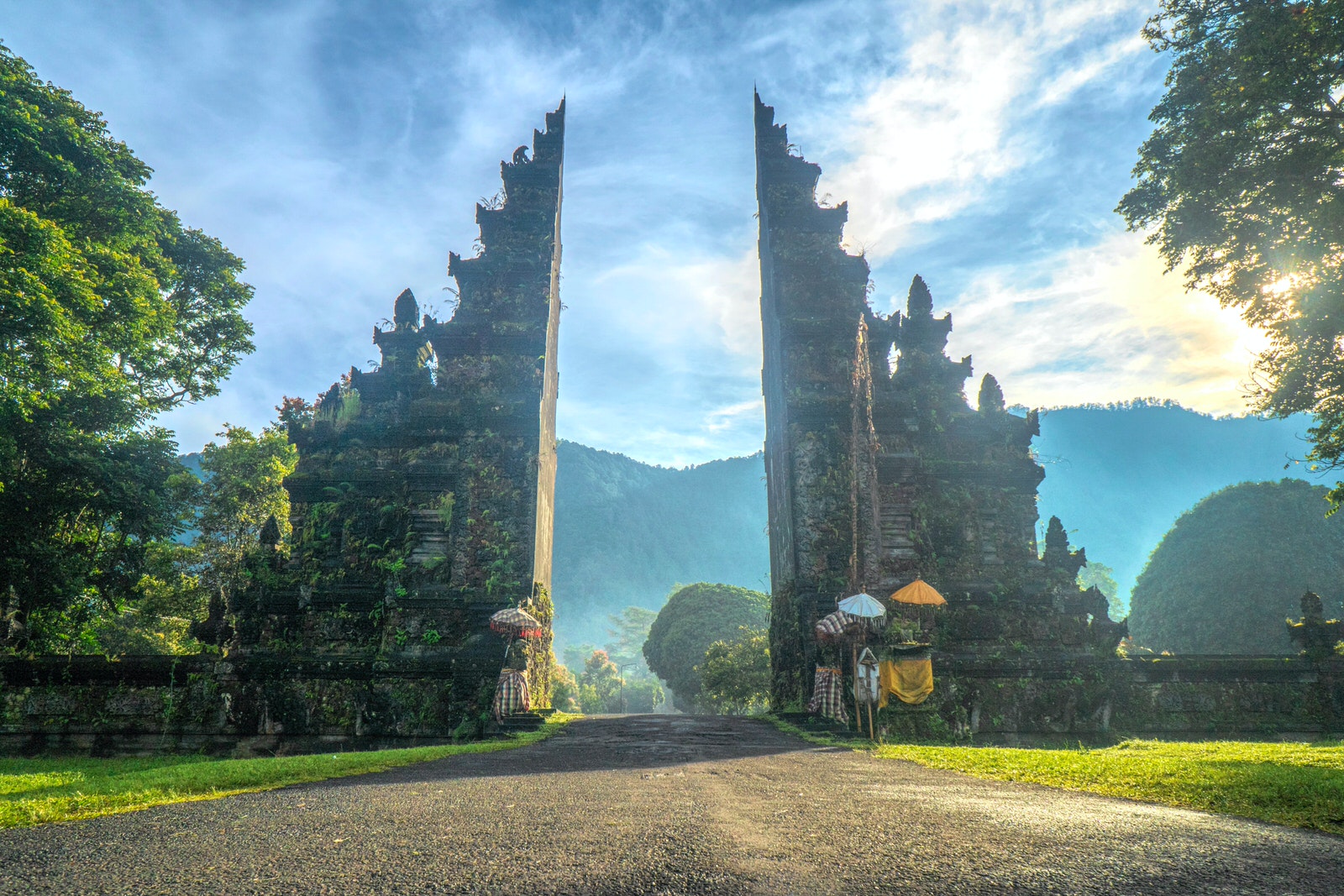 Handara Gate in Bali, Indonesia on a sunny day